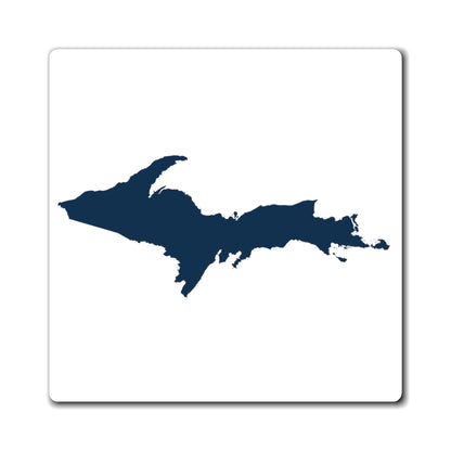 Michigan Upper Peninsula Square Magnet (w/ Navy UP Outline)