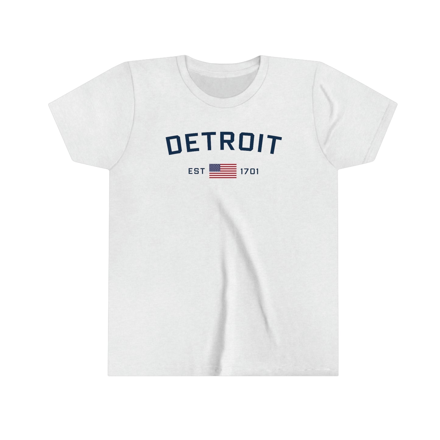 'Detroit Michigan' T-Shirt (w/Old French D) | Youth Short Sleeve