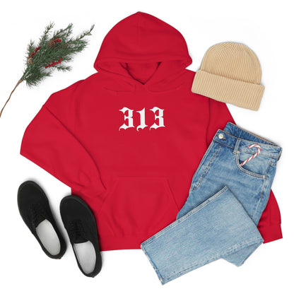 Detroit '313' Hoodie (Old English Font) | Unisex Standard