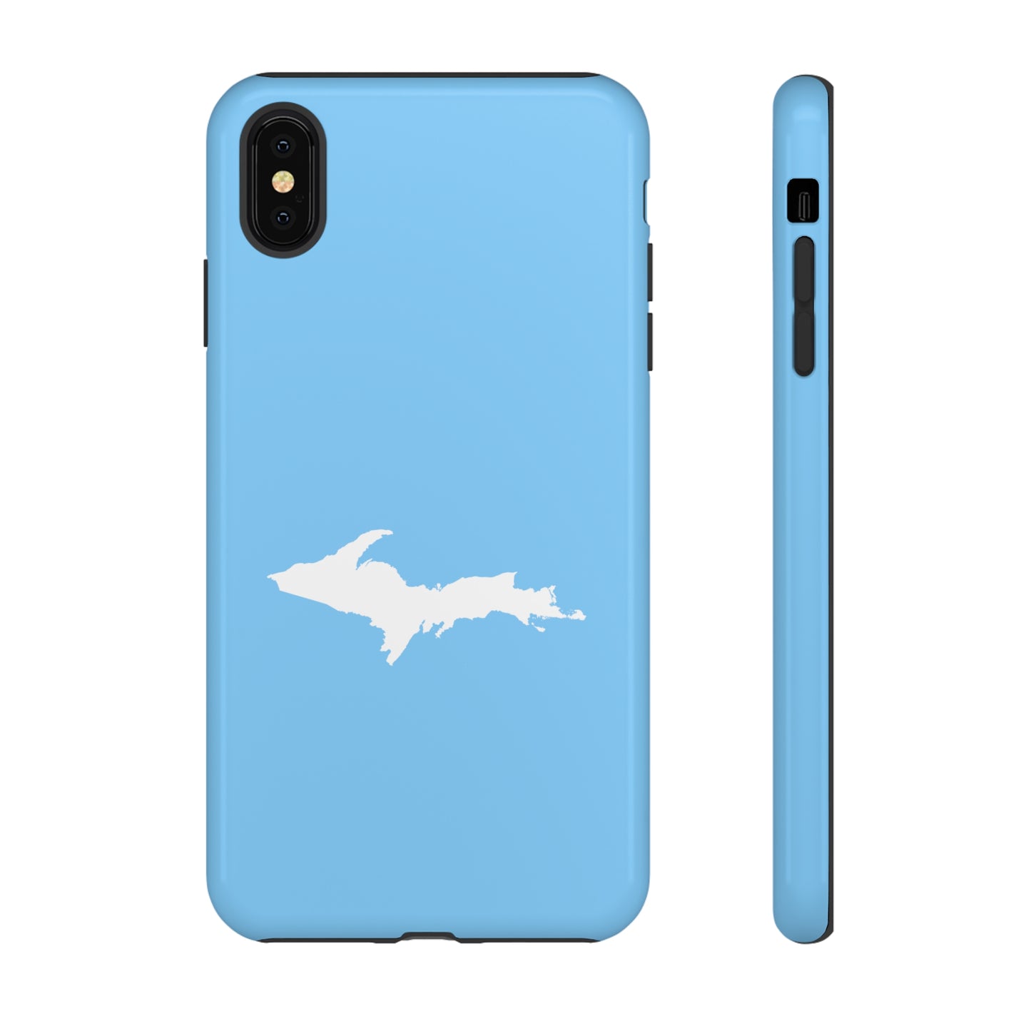 Michigan Upper Peninsula Tough Phone Case (McNamera Blue w/ UP Outline) | Apple iPhone