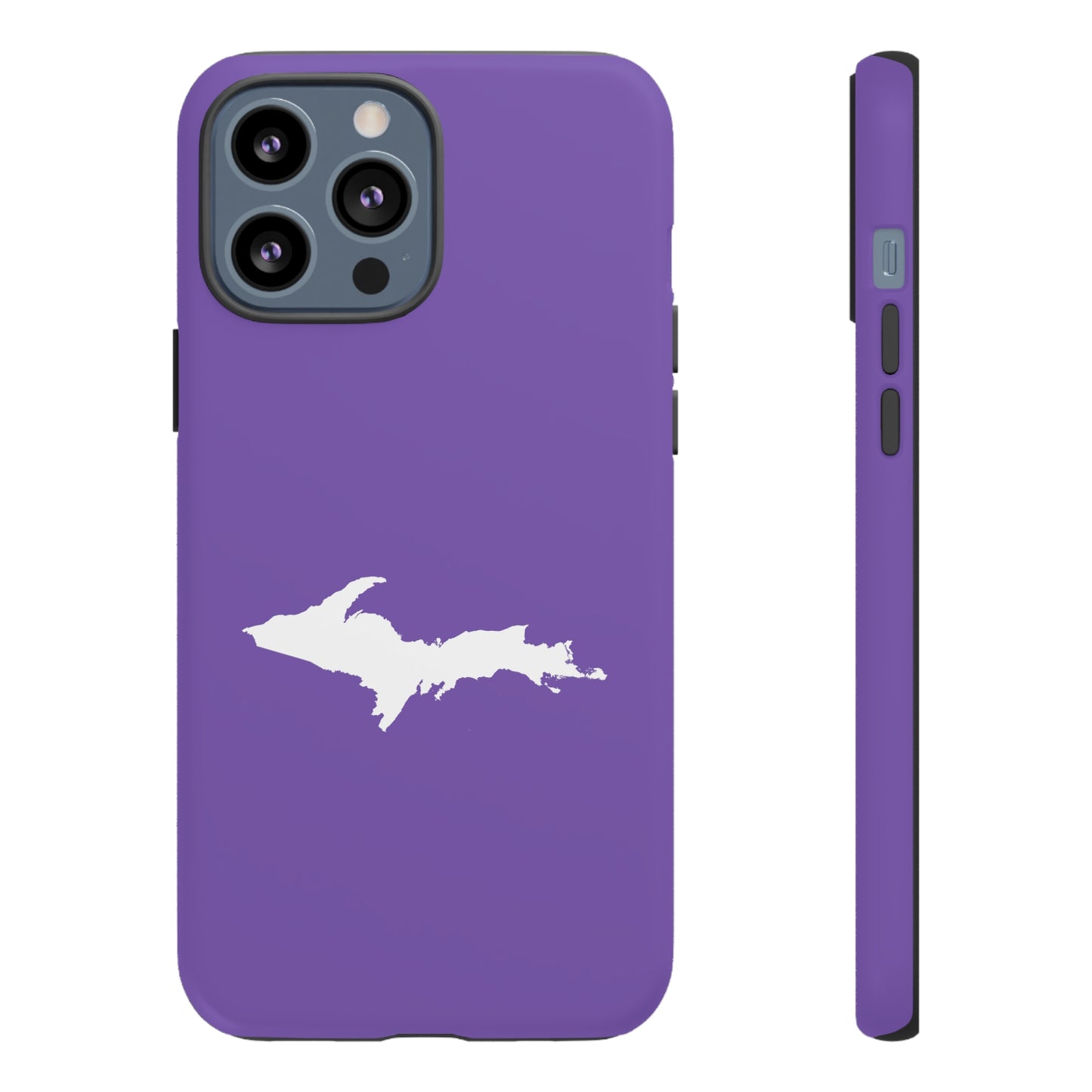 Michigan Upper Peninsula Tough Phone Case (Lake Iris w/ UP Outline) | Apple iPhone