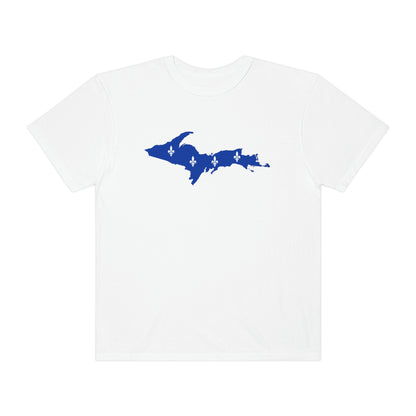 Michigan Upper Peninsula T-Shirt (w/ UP Quebec Flag Outline) | Unisex Garment-Dyed