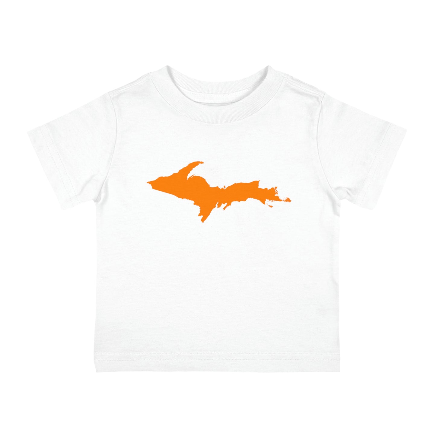 Michigan Upper Peninsula Infant T-Shirt (w/ Orange UP Outline) | Short Sleeve