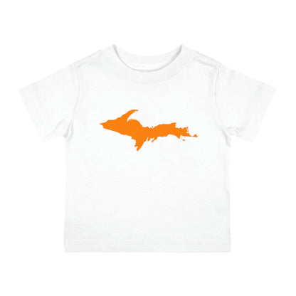 Michigan Upper Peninsula Infant T-Shirt (w/ Orange UP Outline) | Short Sleeve