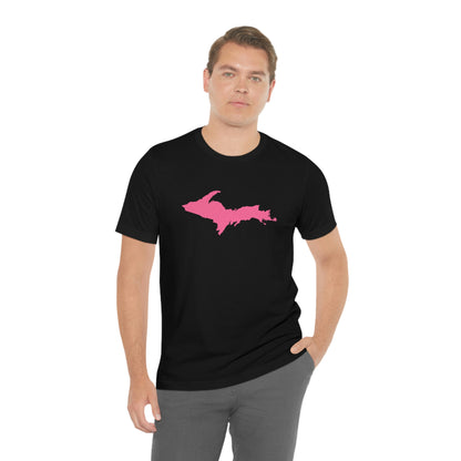 Michigan Upper Peninsula T-Shirt (w/ Pink UP Outline) | Unisex Standard Fit