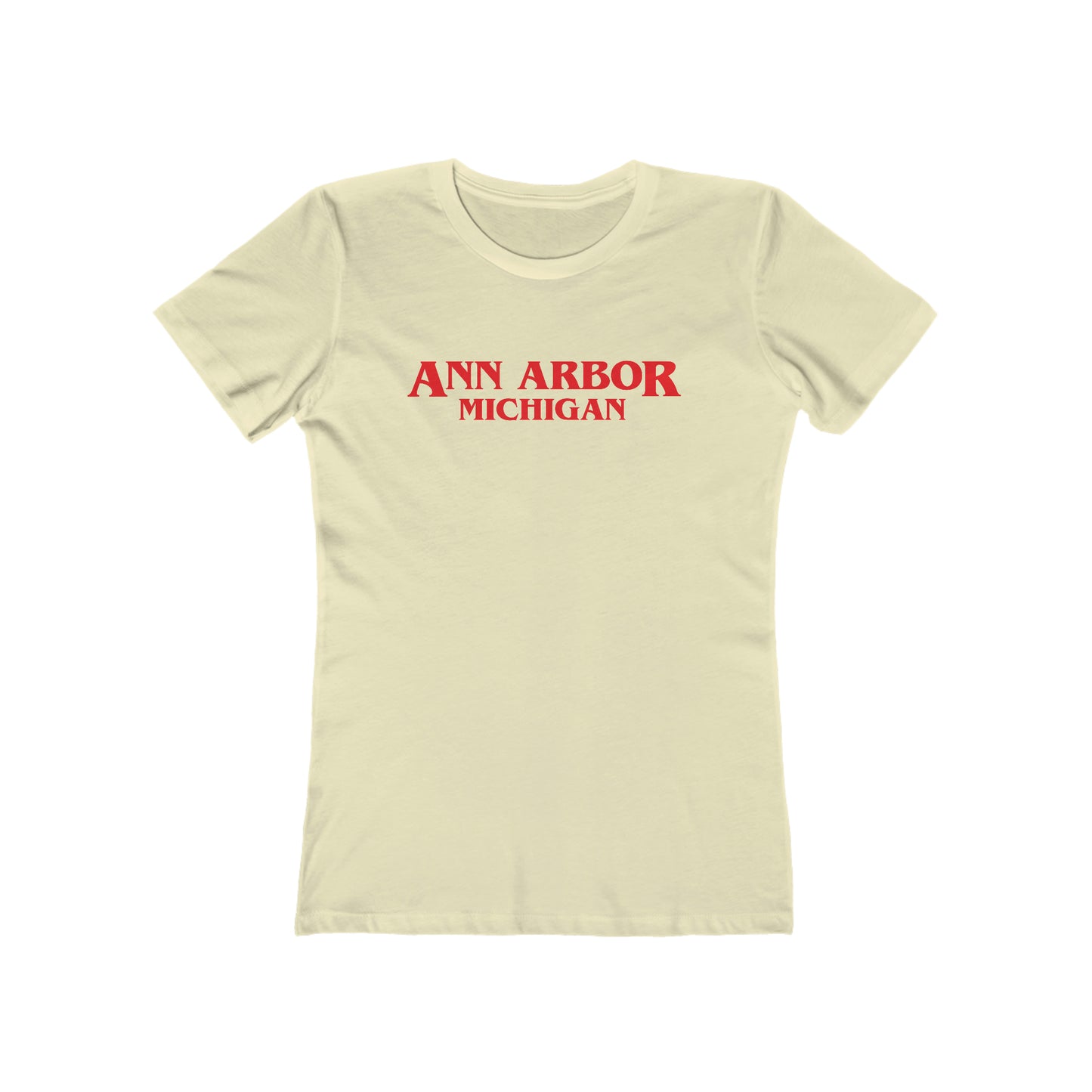 'Ann Arbor Michigan' T-Shirt (1980's Drama Parody) | Women's Boyfriend Cut