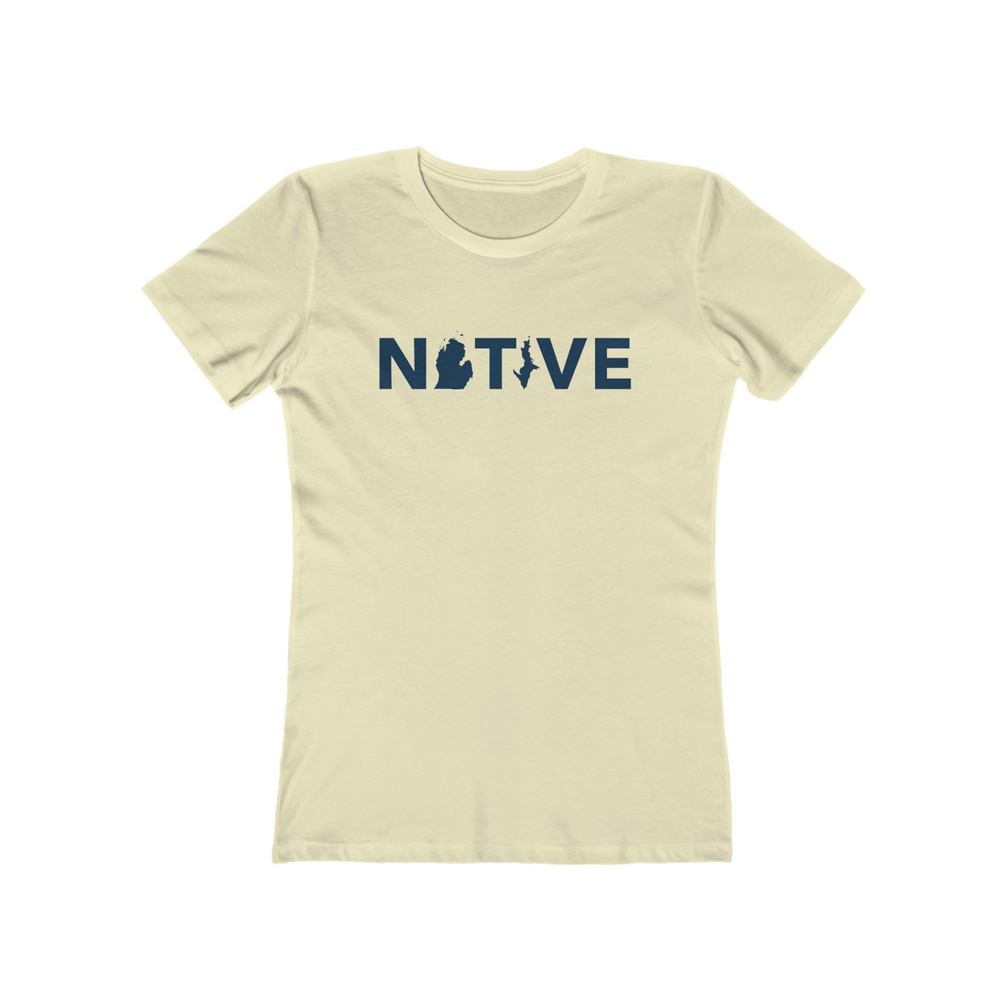 Michigan 'Native' T-Shirt (Geometric Sans Font) | Women's Boyfriend Cut