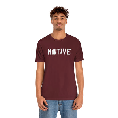 Michigan 'Native' T-Shirt (Licence Plate Font) | Unisex Standard Fit