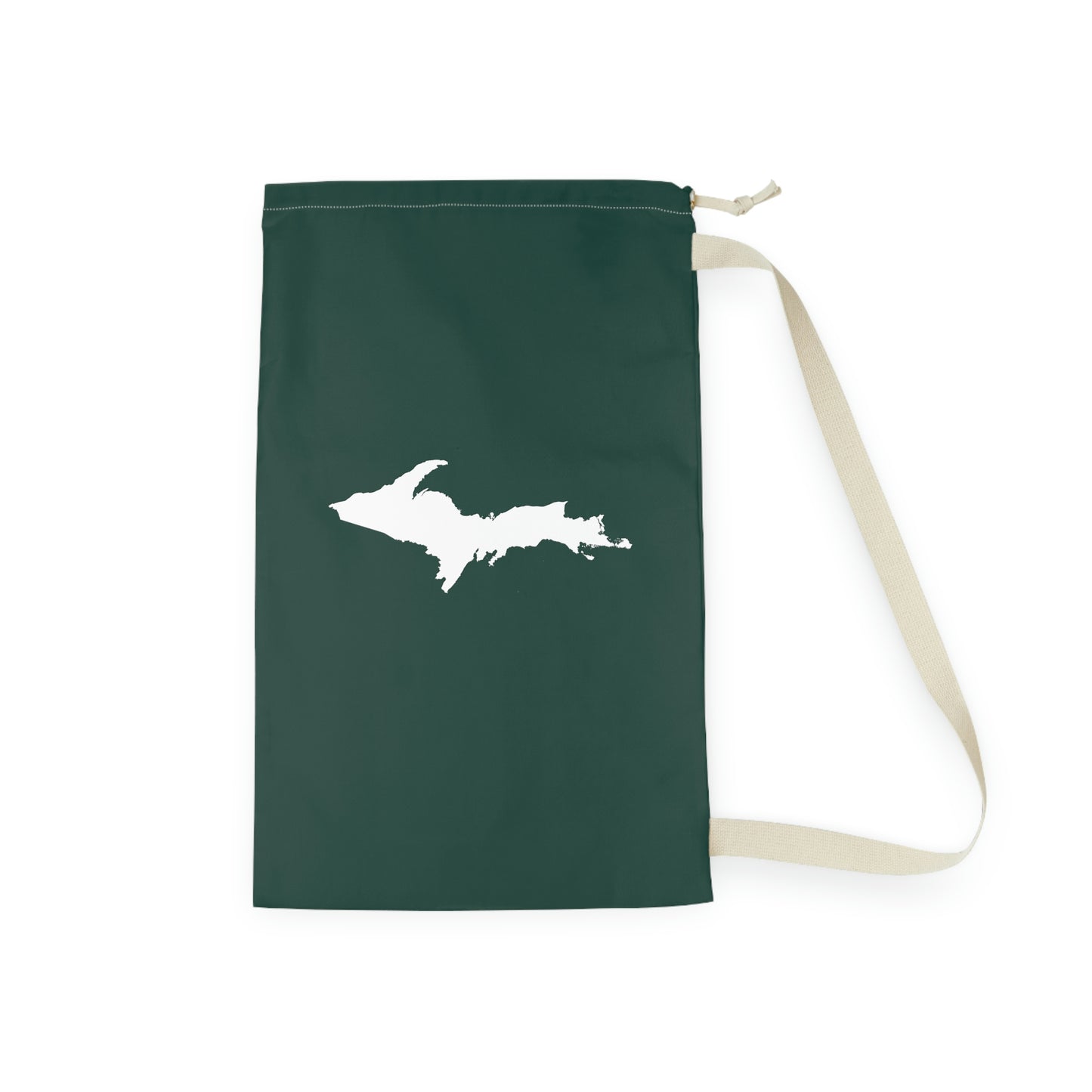 Michigan Upper Peninsula Laundry Bag (Green w/ UP Outline)