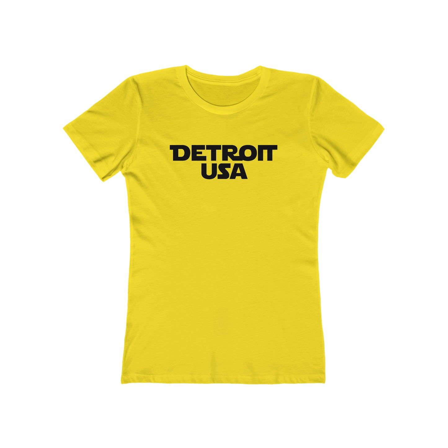 'Detroit USA' T-Shirt (1970s Epic Sci-Fi Parody) | Women's Boyfriend Cut