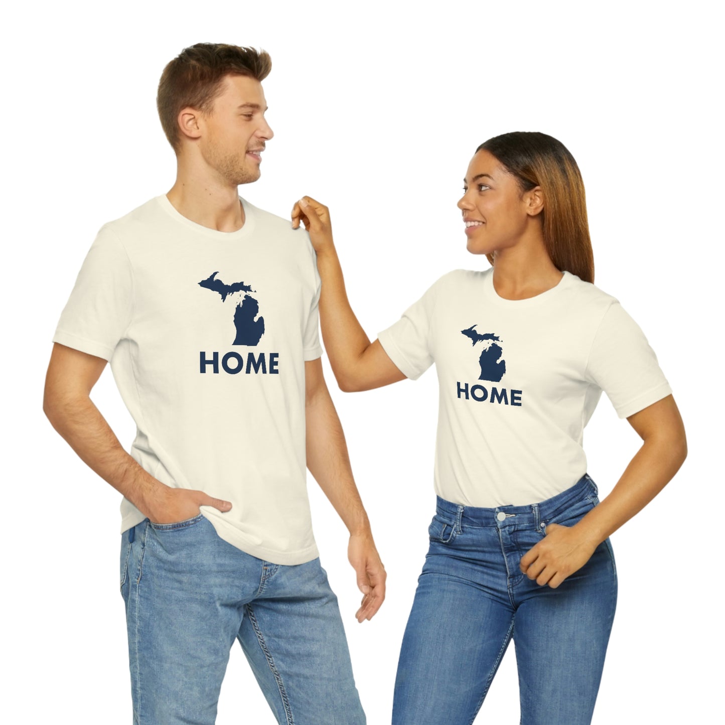 Michigan 'Home' T-Shirt (Geometric Sans Font) | Unisex Standard Fit