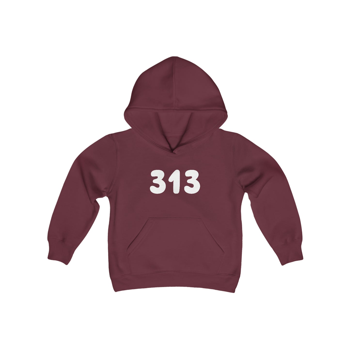 Detroit '313' Hoodie (Rounded Children's Font) | Unisex Youth