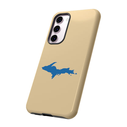 Michigan Upper Peninsula Tough Phone Case (Maple Color w/ Azure UP Outline) | Samsung & Pixel Android