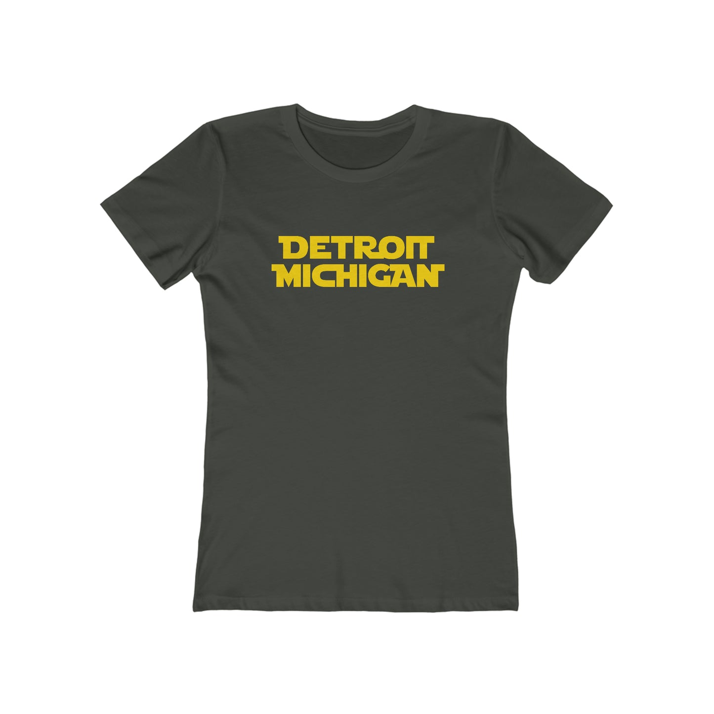 'Detroit Michigan'T-Shirt (1970s Epic Sci-Fi Parody) | Women's Boyfriend Cut