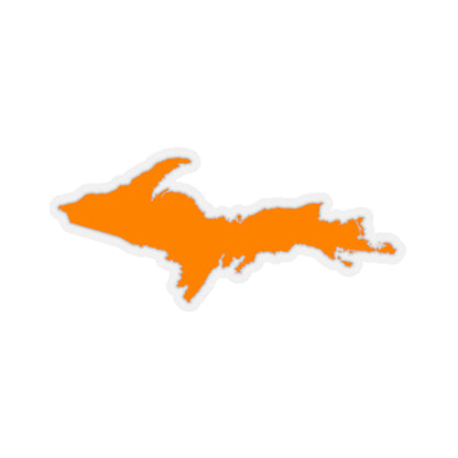 Michigan Upper Peninsula Kiss-Cut Sticker (w/ Orange UP Outline)