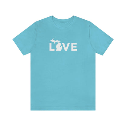 Michigan 'Love' T-Shirt (Geometric Sans Font) | Unisex Standard Fit