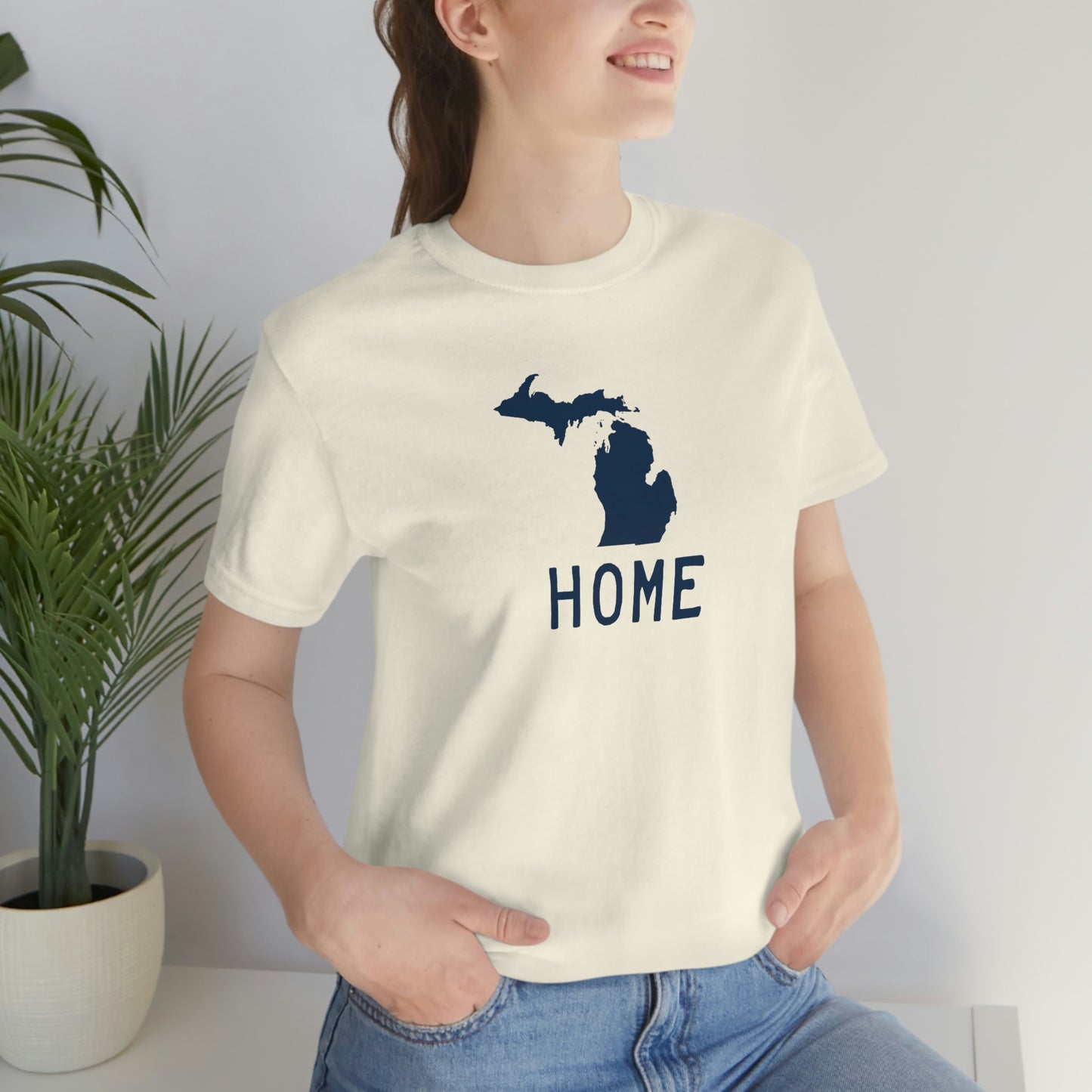 Michigan 'Home' T-Shirt (Licence Plate Font) | Unisex Standard Fit