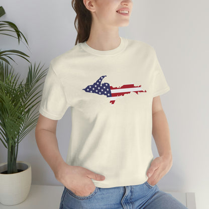 Michigan Upper Peninsula T-Shirt (w/ UP USA Flag Outline) | Unisex Standard Fit