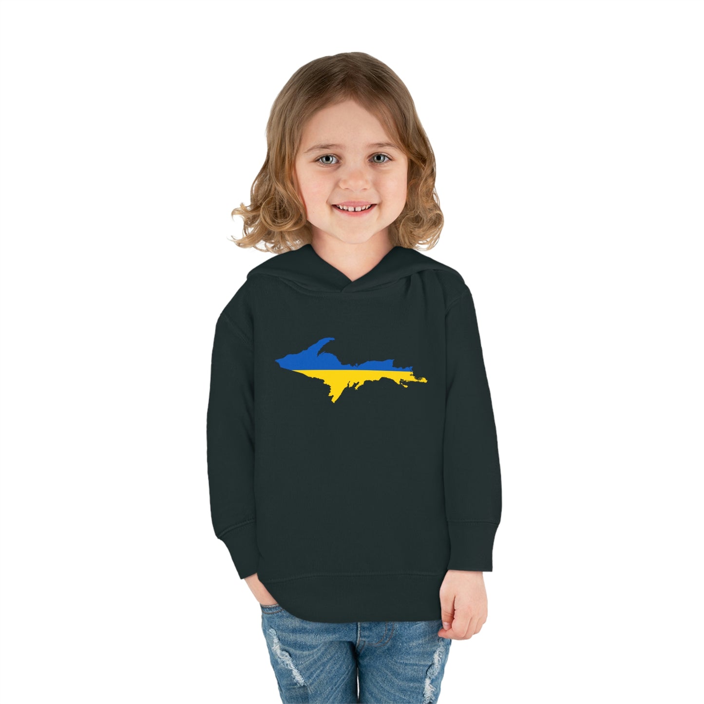 Michigan Upper Peninsula Hoodie (w/ UP Ukraine Flag Outline) | Unisex Toddler