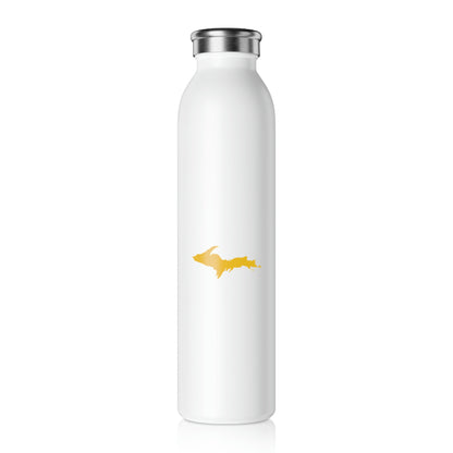 Michigan Upper Peninsula Water Bottle (w/ Gold UP Outline) | 20oz Double-Walled