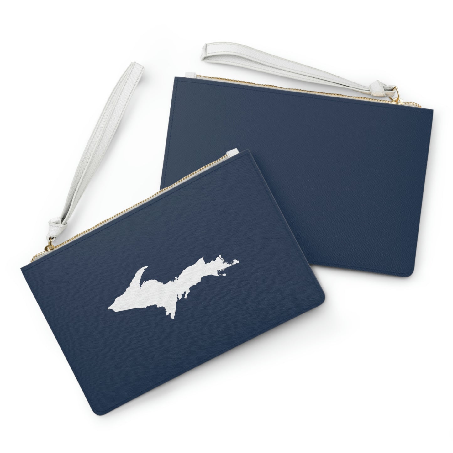 Michigan Upper Peninsula Clutch Bag (Navy w/UP Outline)