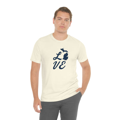 Michigan 'Love' T-Shirt (Retro Script Font) | Unisex Standard Fit