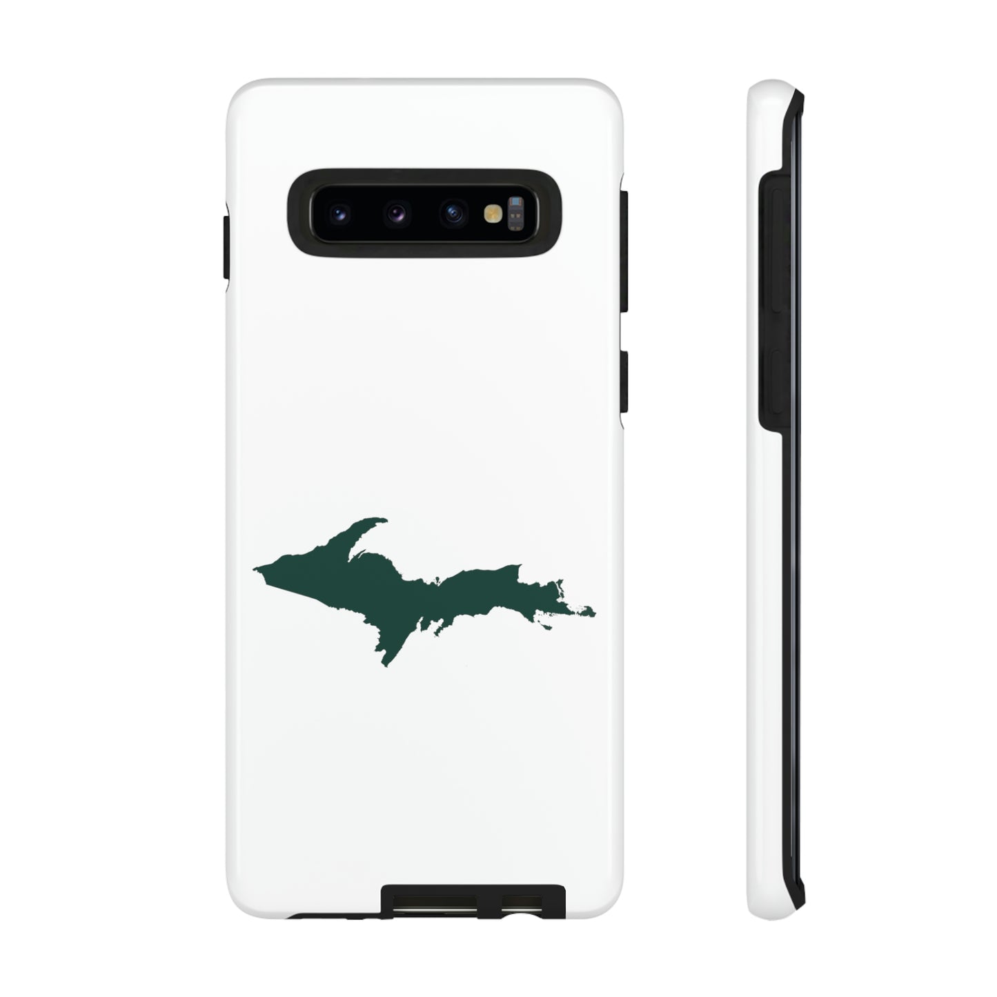 Michigan Upper Peninsula Tough Phone Case (w/ Green UP Outline) | Samsung & Pixel Android