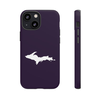 Michigan Upper Peninsula Tough Phone Case (Blackcurrant w/ UP Outline) | Apple iPhone