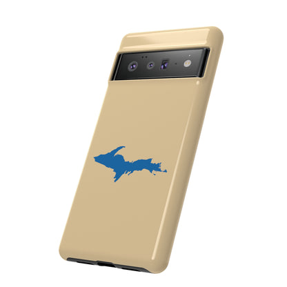 Michigan Upper Peninsula Tough Phone Case (Maple Color w/ Azure UP Outline) | Samsung & Pixel Android