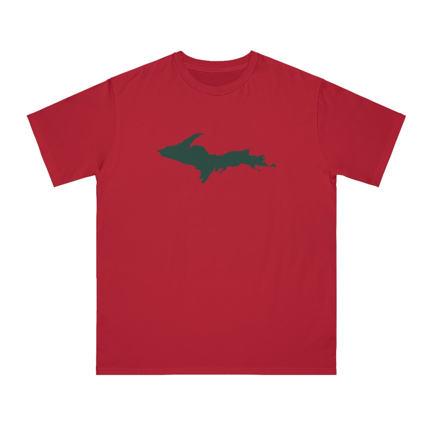 Michigan Upper Peninsula T-Shirt (w/ Green UP Outline) | Organic Unisex