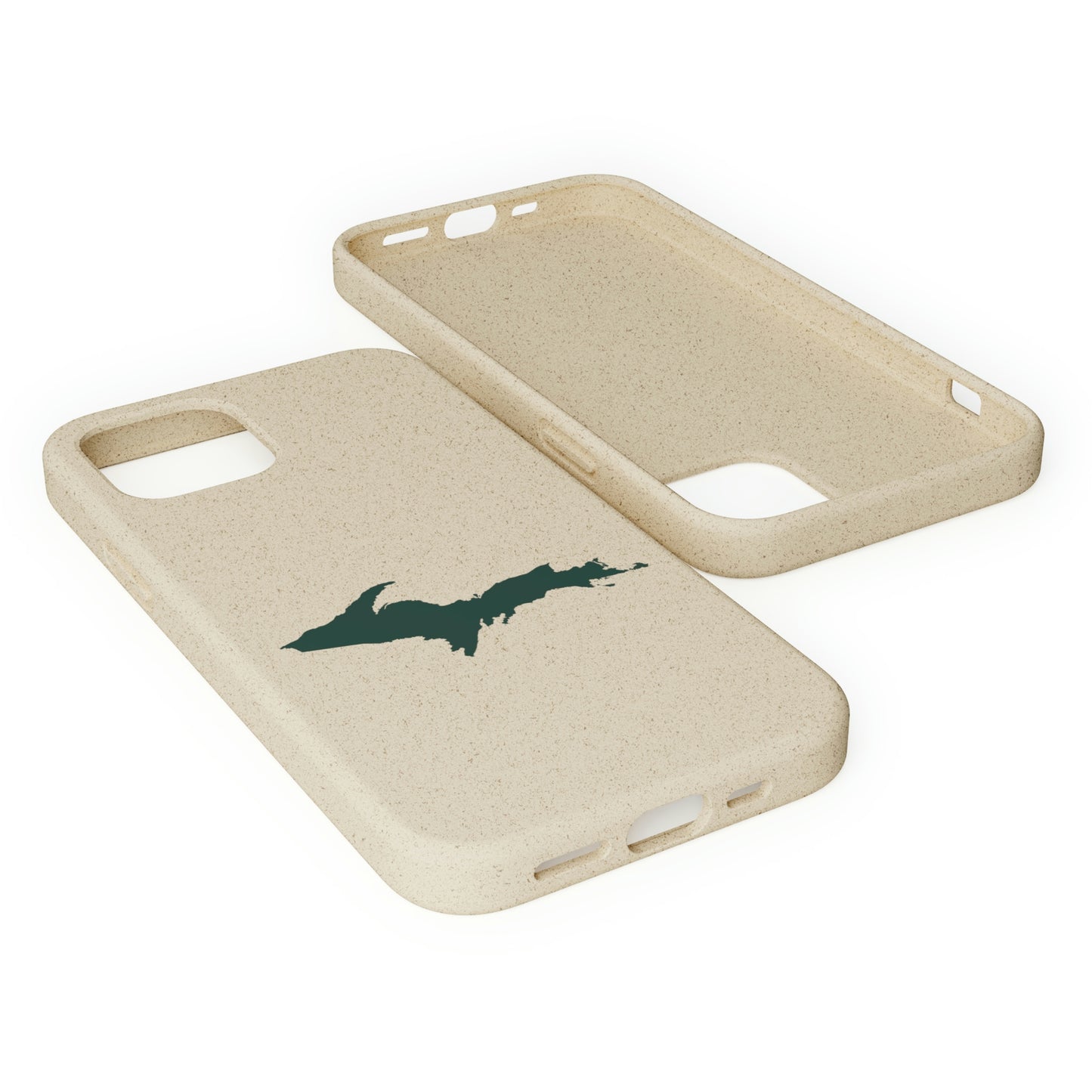 Michigan Upper Peninsula Biodegradable Phone Cases (w/ Green UP Outline) | Apple iPhone