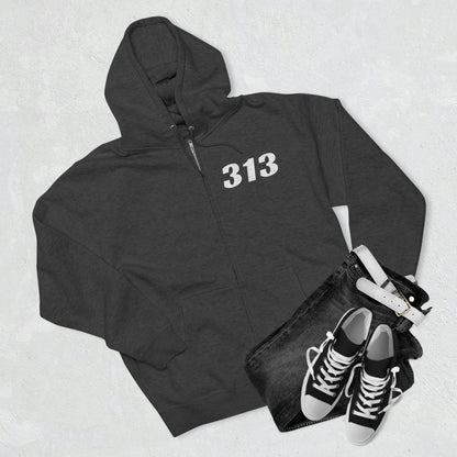 Detroit '313' Full-Zip Hoodie | Racing Font