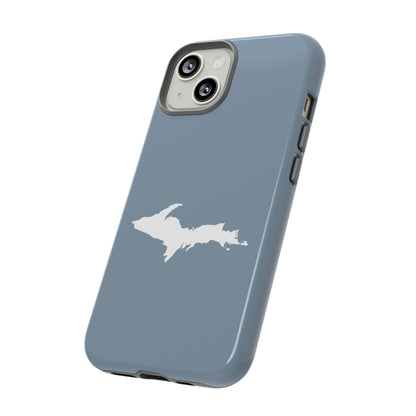 Michigan Upper Peninsula Tough Phone Case (B24 Liberator Grey w/ UP Outline) | Apple iPhone