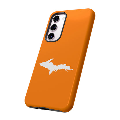 Michigan Upper Peninsula Tough Phone Case (Orange w/ UP Outline) | Samsung & Pixel Android