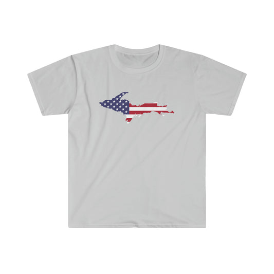 Michigan Upper Peninsula T-Shirt (w/ UP USA Flag Outline) | Unisex Budget