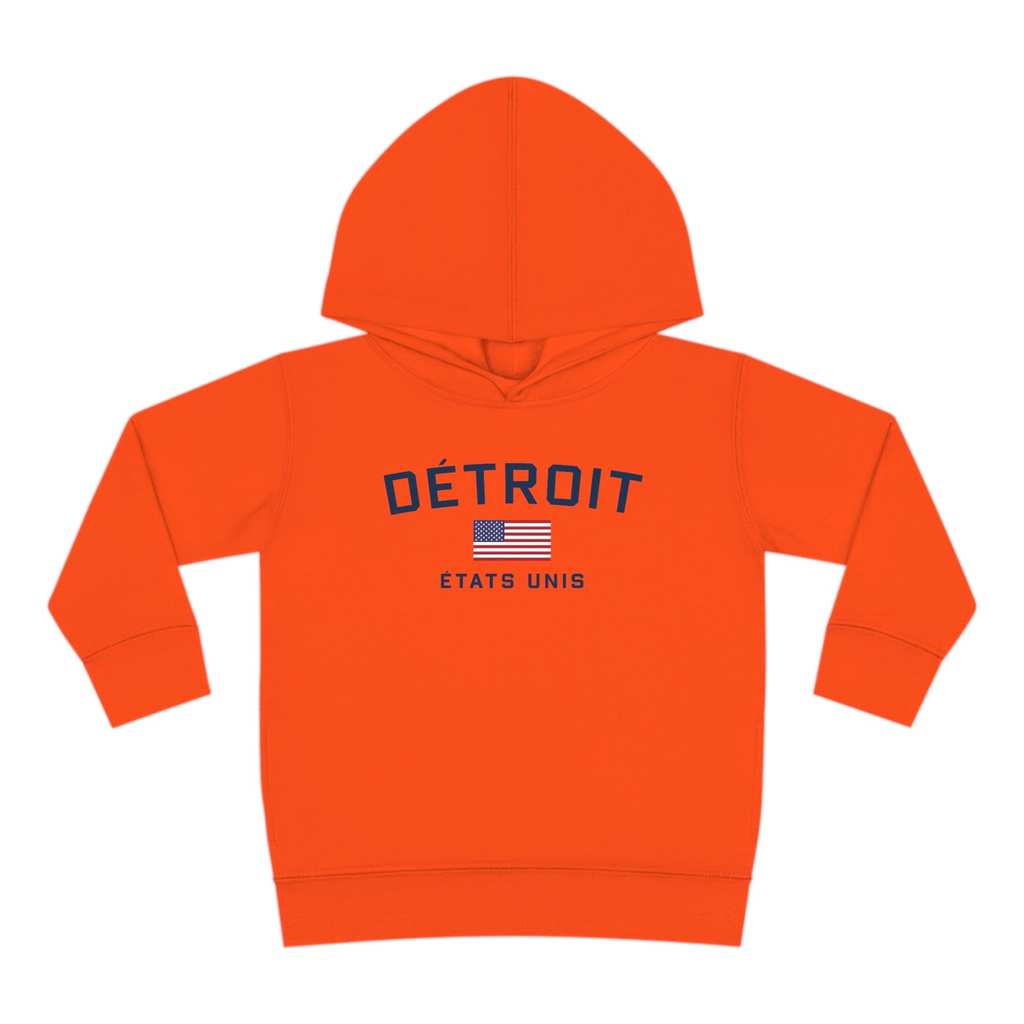 'Détroit États Unis' Hoodie (w/USA Flag Outline) | Unisex Toddler