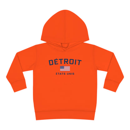 'Détroit États Unis' Hoodie (w/USA Flag Outline) | Unisex Toddler