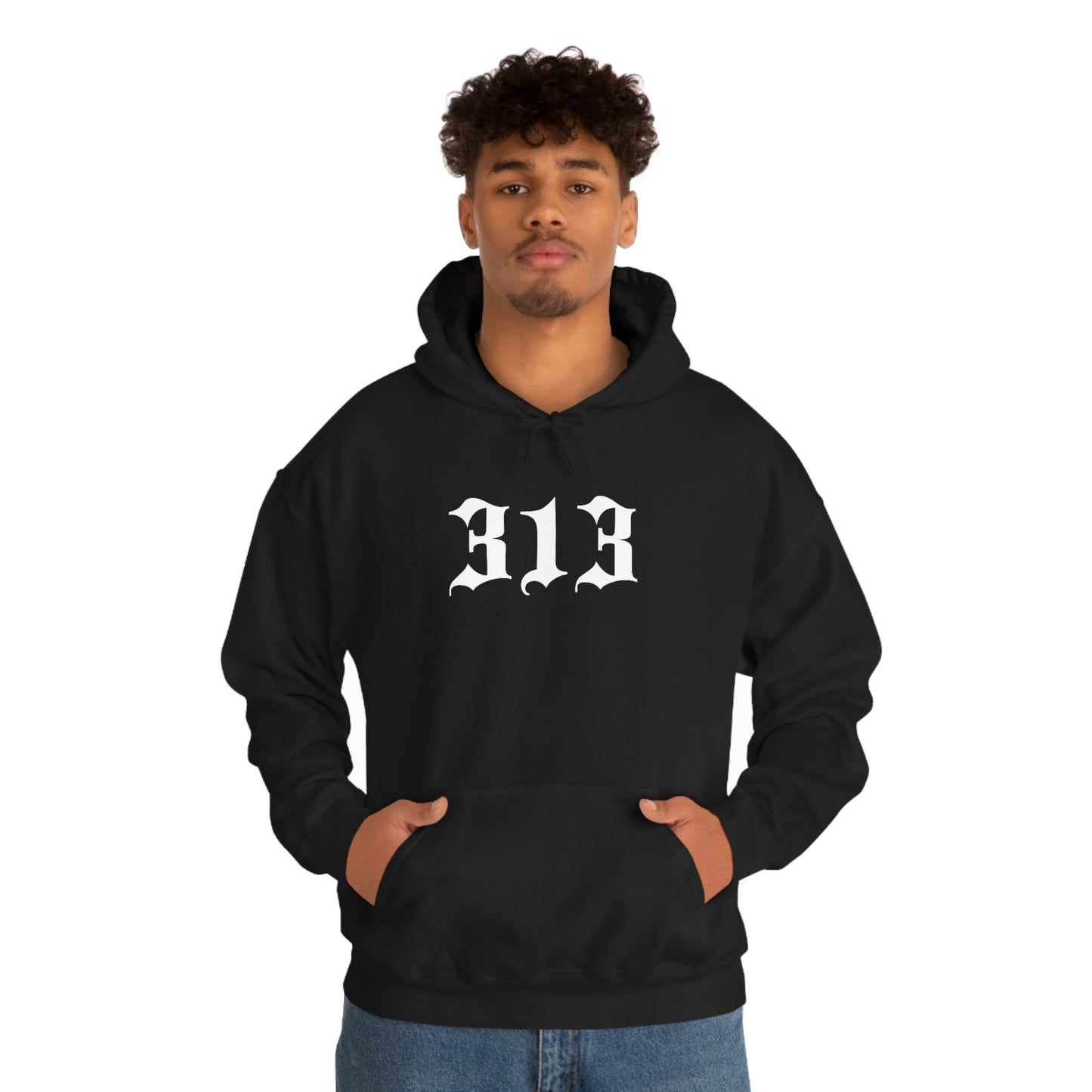 Detroit '313' Hoodie (Old English Font) | Unisex Standard