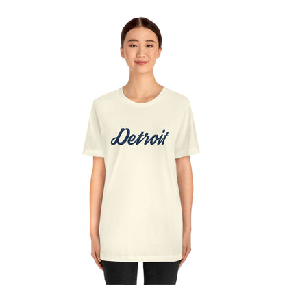 'Detroit' T-Shirt (Retro Script Font) | Unisex Standard Fit