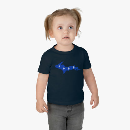 Michigan Upper Peninsula Infant T-Shirt (w/ UP Quebec Flag Outline) | Short Sleeve