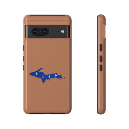 Michigan Upper Peninsula Tough Phone Case (Copper Color w/ UP Quebec Flag Outline) | Samsung & Pixel Android