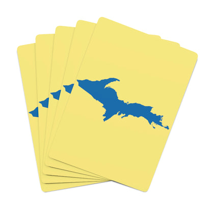 Michigan Upper Peninsula Poker Cards (Yellow Cherry Color w/ Azure UP Outline)