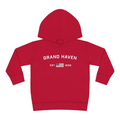 'Grand Haven' Hoodie (w/USA Flag Outline) | Unisex Toddler