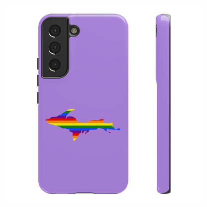 Michigan Upper Peninsula Tough Phone Case (Lavender w/ UP Pride Flag Outline) | Samsung & Pixel Android