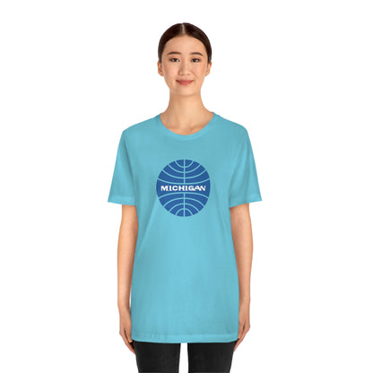 'Michigan' T-Shirt (Retro Airline Parody)  | Unisex Standard Fit