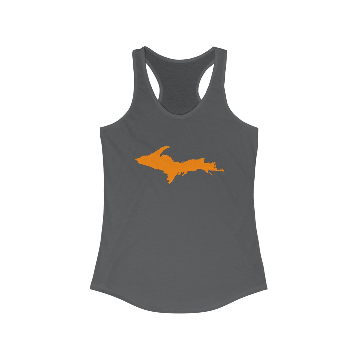 Michigan Upper Peninsula Tank Top (w/ Orange UP Outline) | Women's Racerback