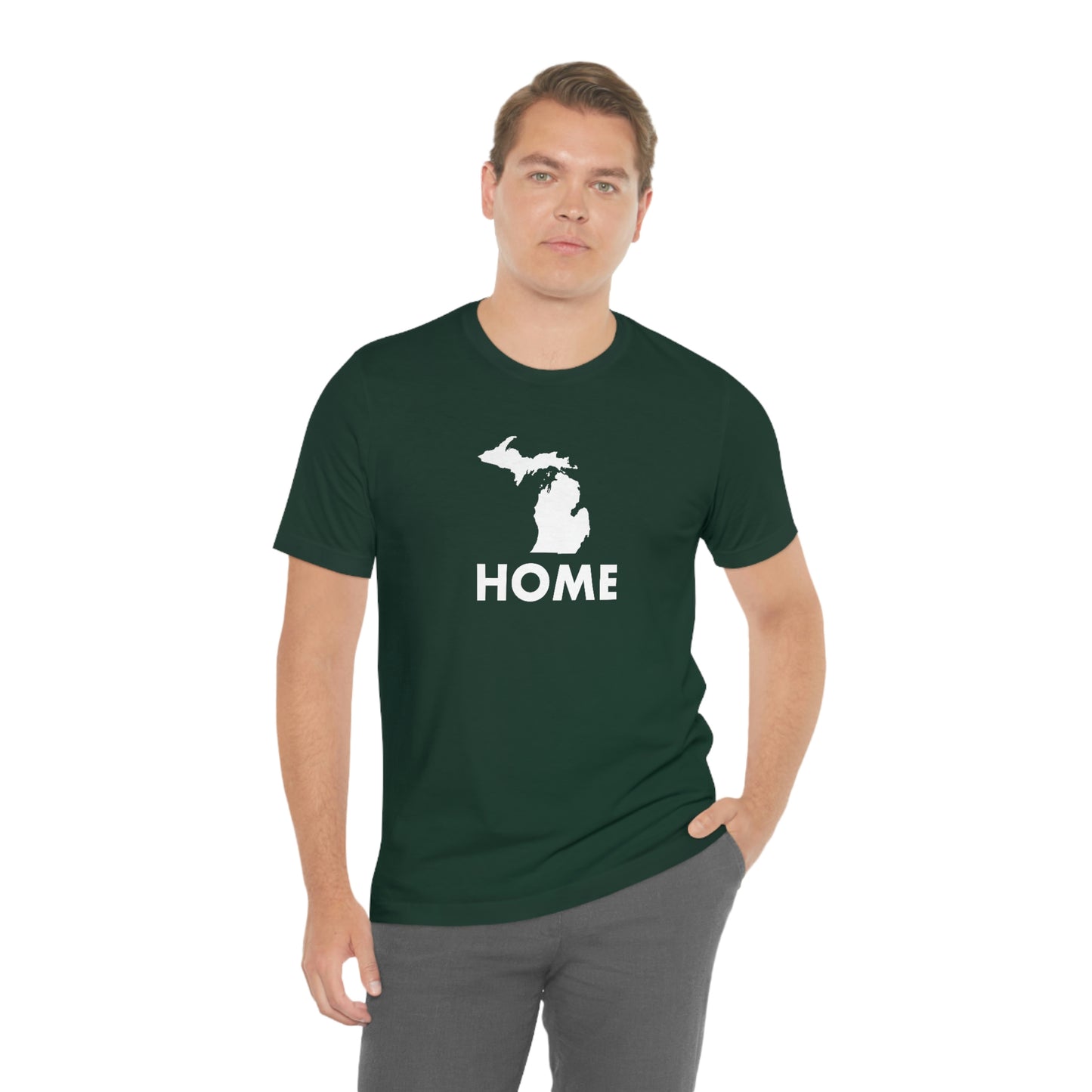 Michigan 'Home' T-Shirt (Geometric Sans Font) | Unisex Standard Fit