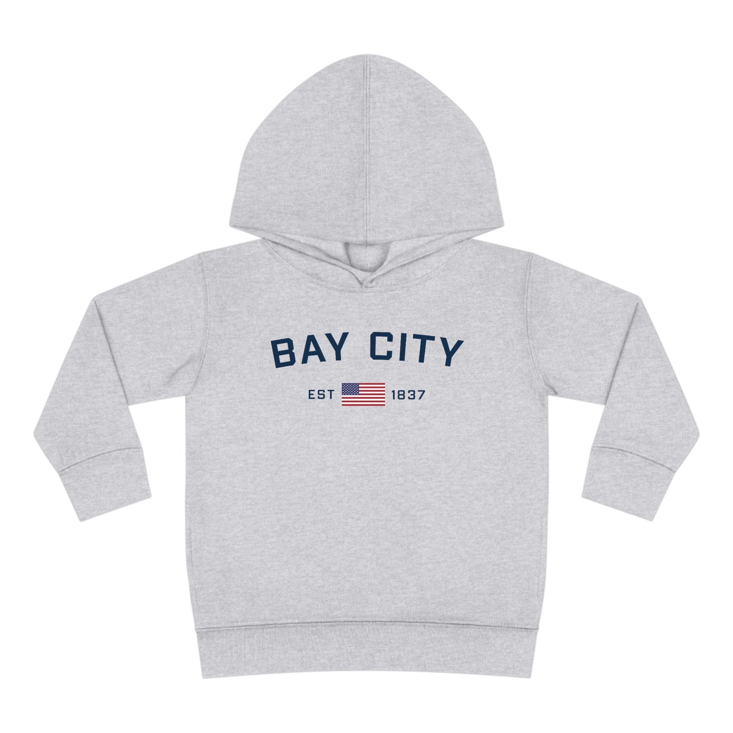 'Bay City EST 1837' Hoodie (w/USA Flag Outline) | Unisex Toddler