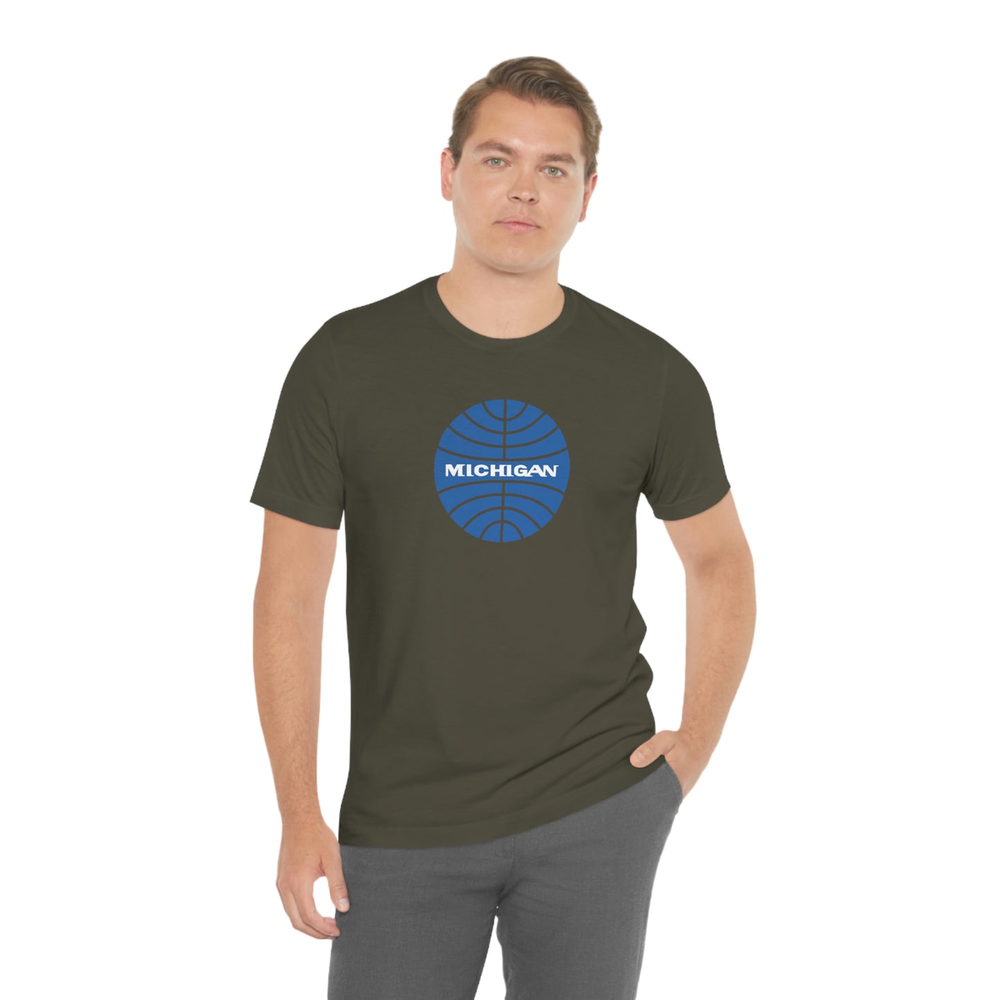 'Michigan' T-Shirt (Retro Airline Parody)  | Unisex Standard Fit