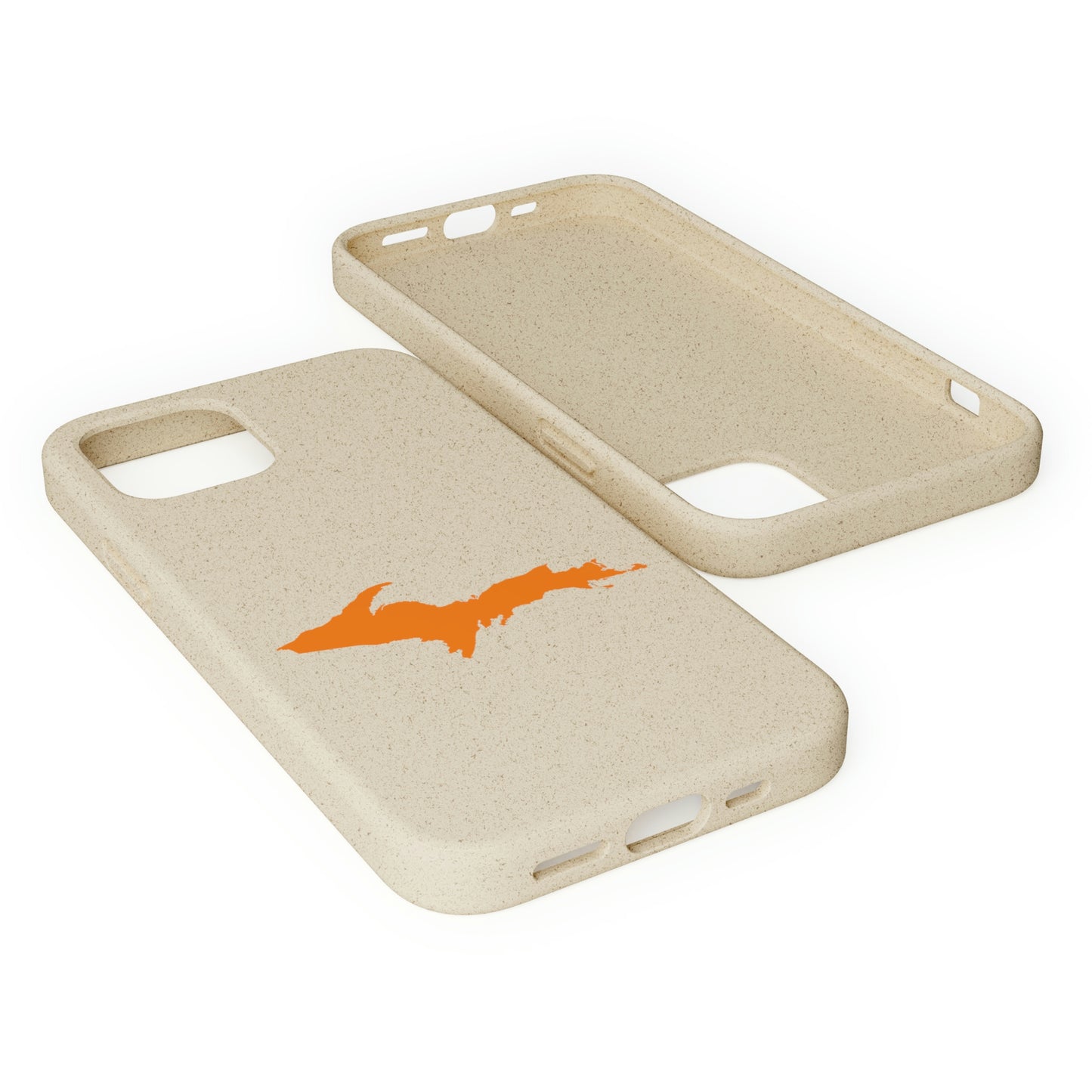 Michigan Upper Peninsula Biodegradable Phone Cases (w/ Orange UP Outline) | Apple iPhone